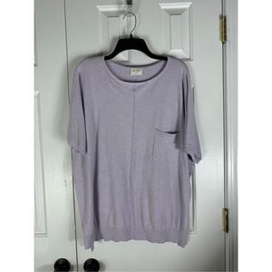 Allie Rose Womens Lavender Blouse Size 2x